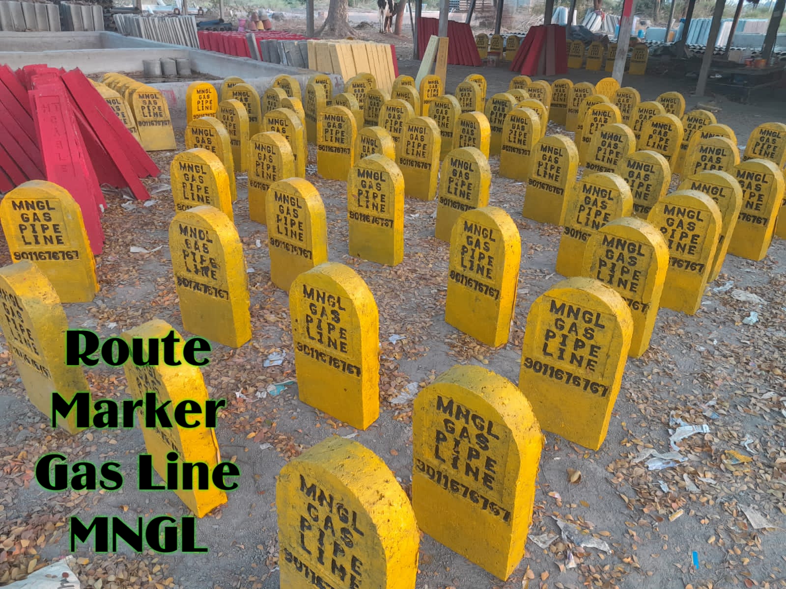 MNGL Gas Pipeline Route Markers at PM Vectors